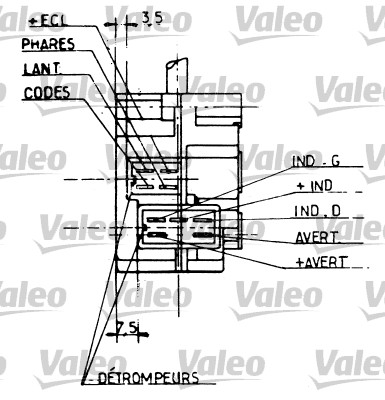 Valeo Knipperlichtschakelaar 251203