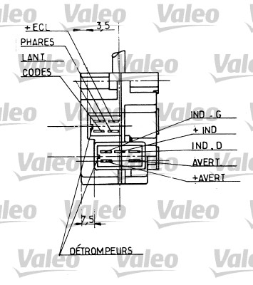 Valeo Knipperlichtschakelaar 251206