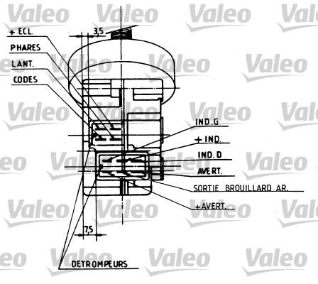 Valeo Knipperlichtschakelaar 251212