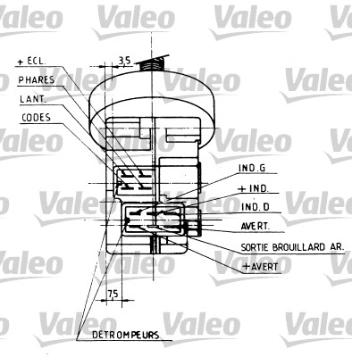 Valeo Knipperlichtschakelaar 251283