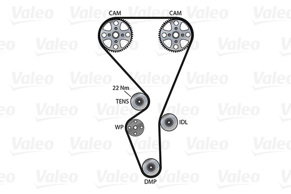 Valeo Distributieriem kit inclusief waterpomp 614520