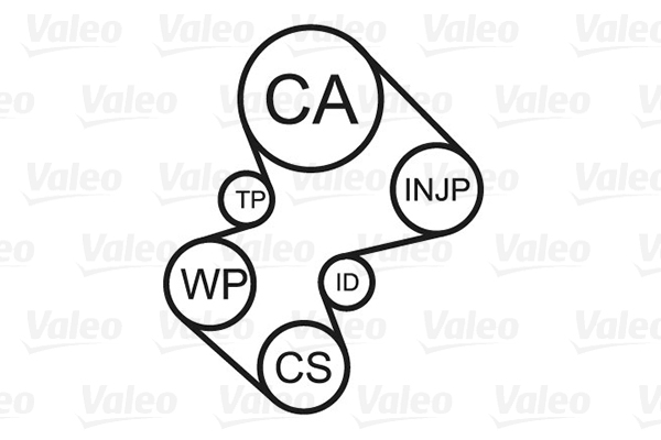 Valeo Distributieriem kit inclusief waterpomp 614529