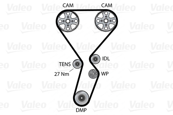 Valeo Distributieriem kit inclusief waterpomp 614573