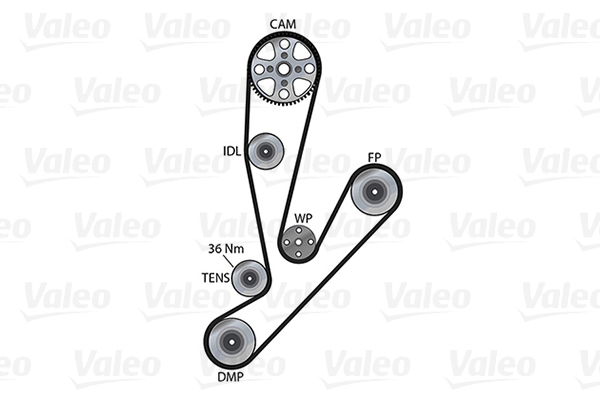 Valeo Distributieriem kit inclusief waterpomp 614581