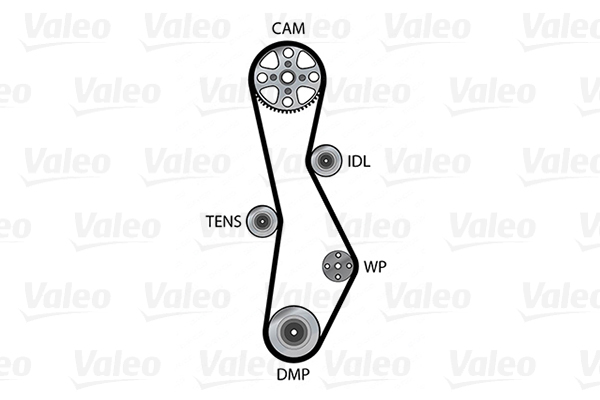 Valeo Distributieriem kit inclusief waterpomp 614590