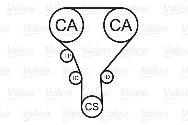 Valeo Distributieriem kit inclusief waterpomp 614611