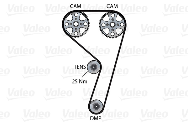 Valeo Distributieriem kit inclusief waterpomp 614617