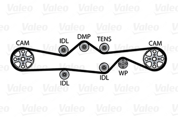 Valeo Distributieriem kit inclusief waterpomp 614637