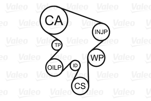 Valeo Distributieriem kit inclusief waterpomp 614640