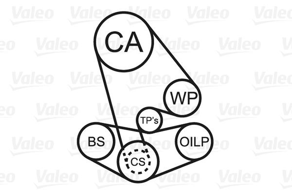 Valeo Distributieriem kit inclusief waterpomp 614661