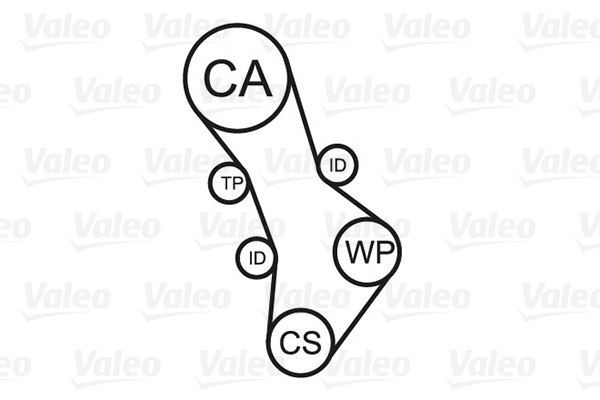 Valeo Distributieriem kit inclusief waterpomp 614664