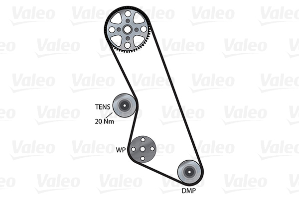 Valeo Distributieriem kit inclusief waterpomp 614676