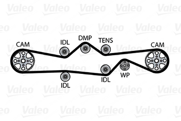 Valeo Distributieriem kit inclusief waterpomp 614677