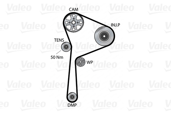 Valeo Distributieriem kit inclusief waterpomp 614688