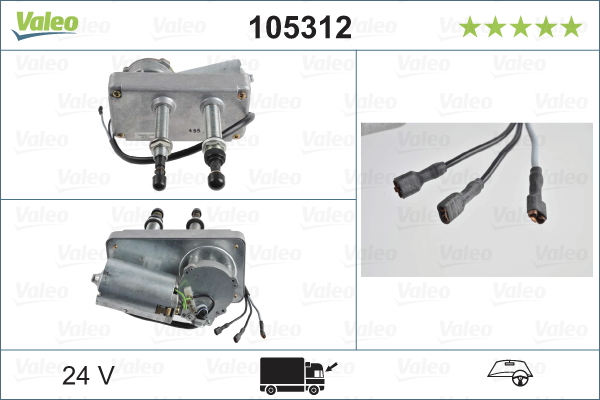Valeo Ruitenwissermotor 105312
