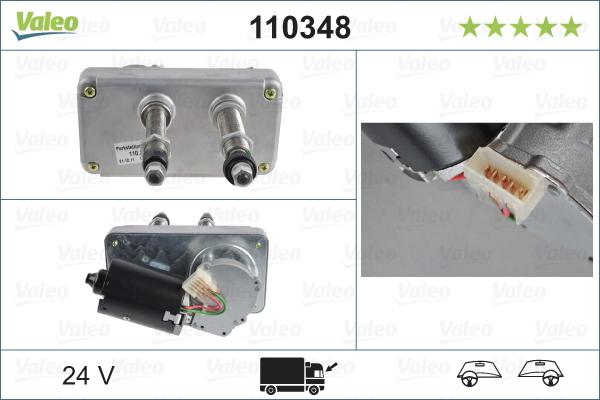 Ruitenwissermotor Valeo 110348