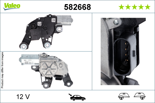 Ruitenwissermotor Valeo 582668