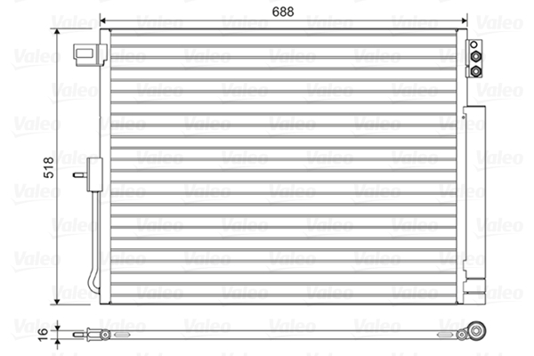 Airco condensor Valeo 822616