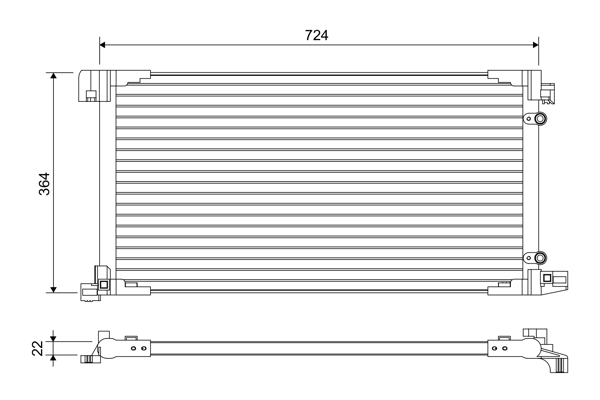 Airco condensor Valeo 822669