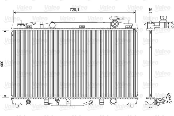Radiateur Valeo 701595