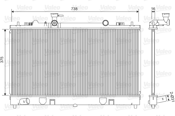 Radiateur Valeo 734410