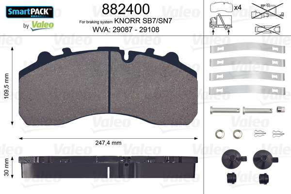 Remblokset Valeo 882400