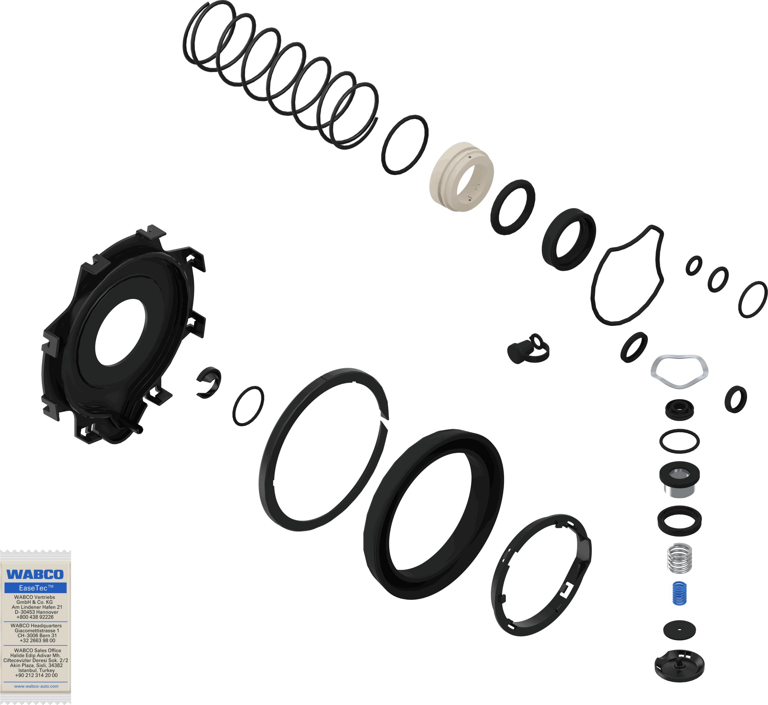 Koppelingsbekrachtiger reparatieset Wabco 9700519712