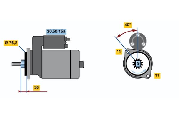 Bosch Starter 0 001 107 007