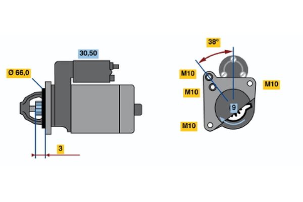 Bosch Starter 0 001 107 047