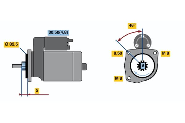 Starter Bosch 0 001 107 105