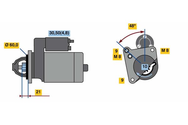 Bosch Starter 0 001 107 110