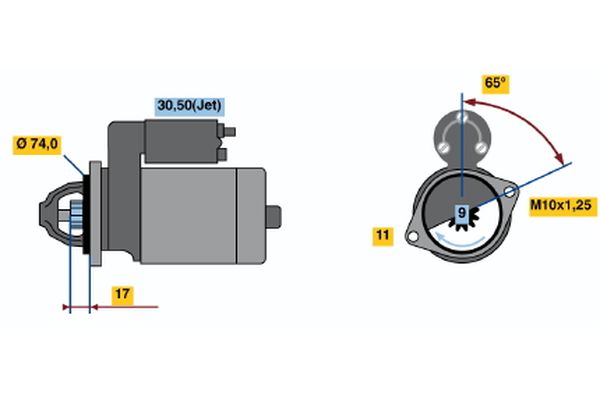 Starter Bosch 0 001 107 448