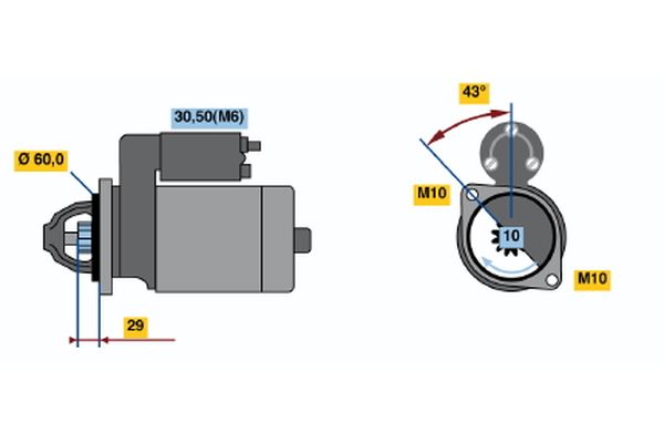 Bosch Starter 0 001 107 461