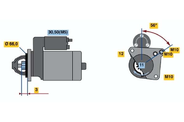 Bosch Starter 0 001 107 476