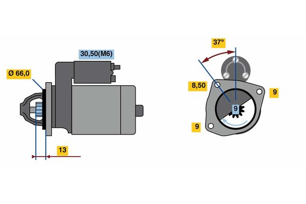 Bosch Starter 0 001 107 490