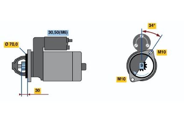 Bosch Starter 0 001 107 540