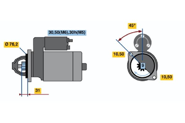 Bosch Starter 0 001 110 041