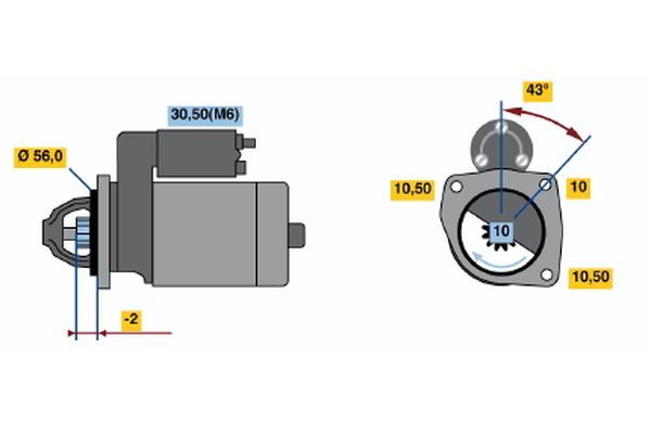 Bosch Starter 0 001 108 411