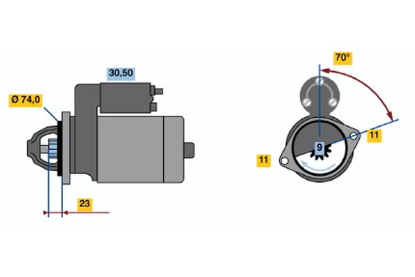 Bosch Starter 0 001 109 035