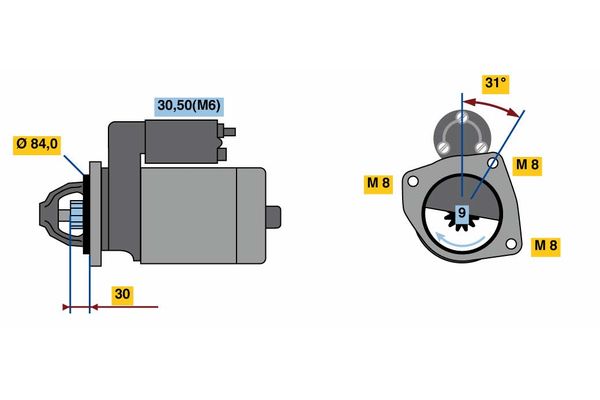 Bosch Starter 0 001 109 365