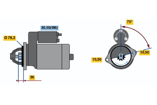 Bosch Starter 0 001 110 047