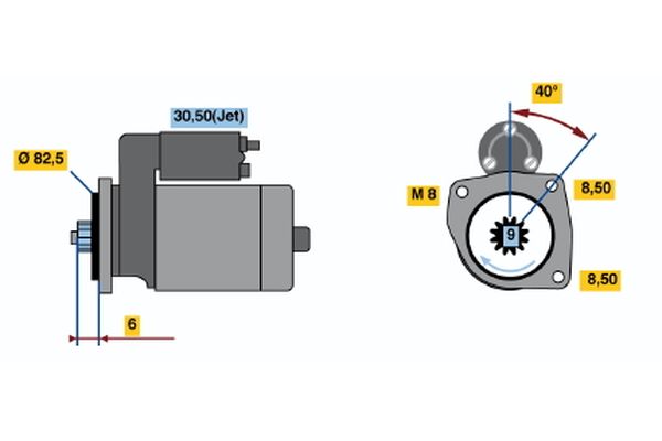 Bosch Starter 0 001 121 030