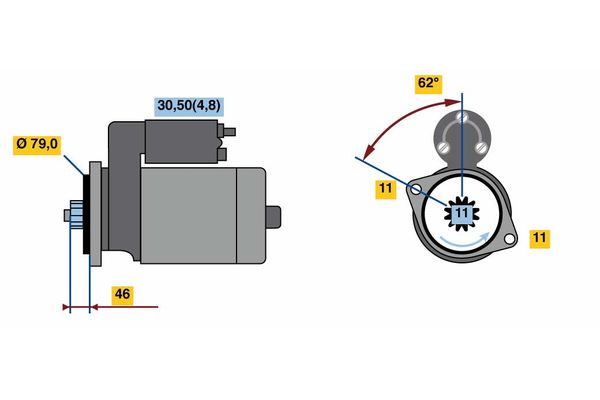 Bosch Starter 0 001 121 435