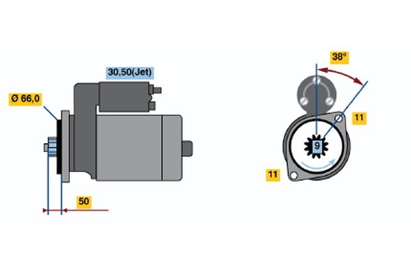 Starter Bosch 0 001 124 022