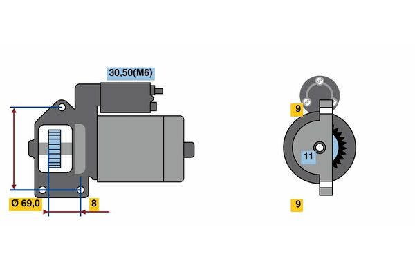 Starter Bosch 0 001 148 009