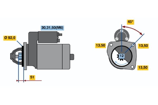 Bosch Starter 0 001 231 004