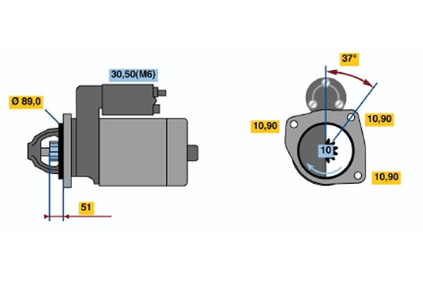 Bosch Starter 0 001 231 012