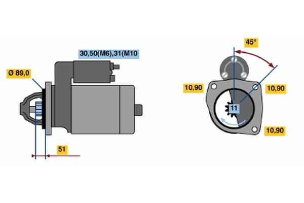 Bosch Starter 0 001 231 014