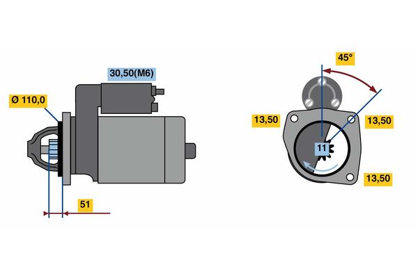 Bosch Starter 0 001 231 041