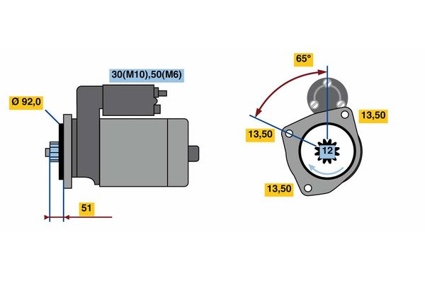 Starter Bosch 0 001 261 026